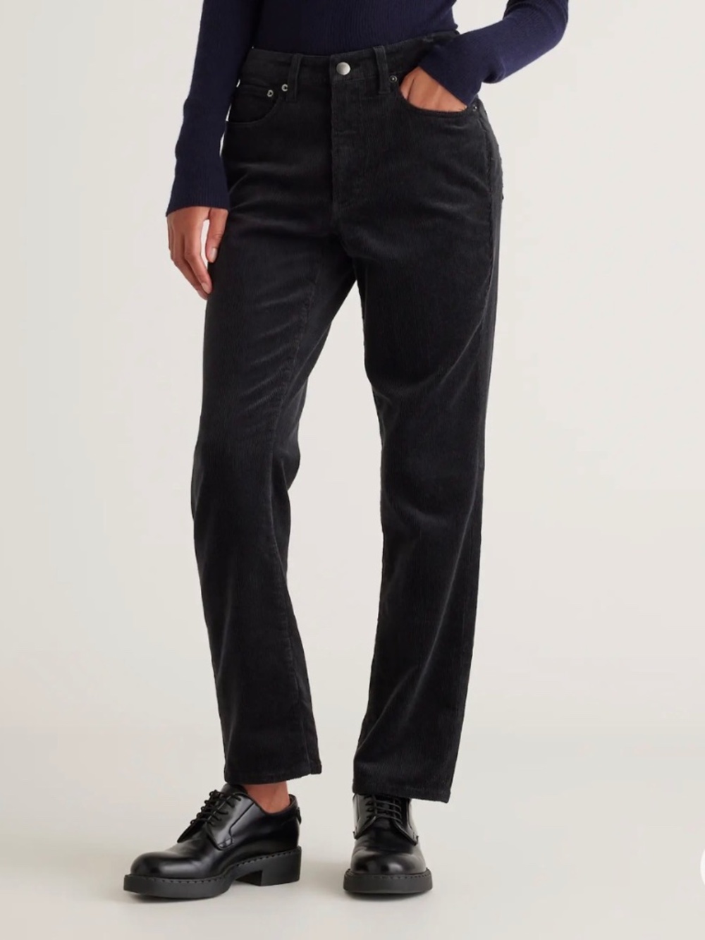Organic Stretch Corduroy Straight Leg Pants